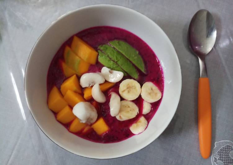Resep Sarapan buah kuah naga, Lezat Sekali