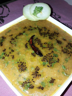 A picture of Lauki dal fry.