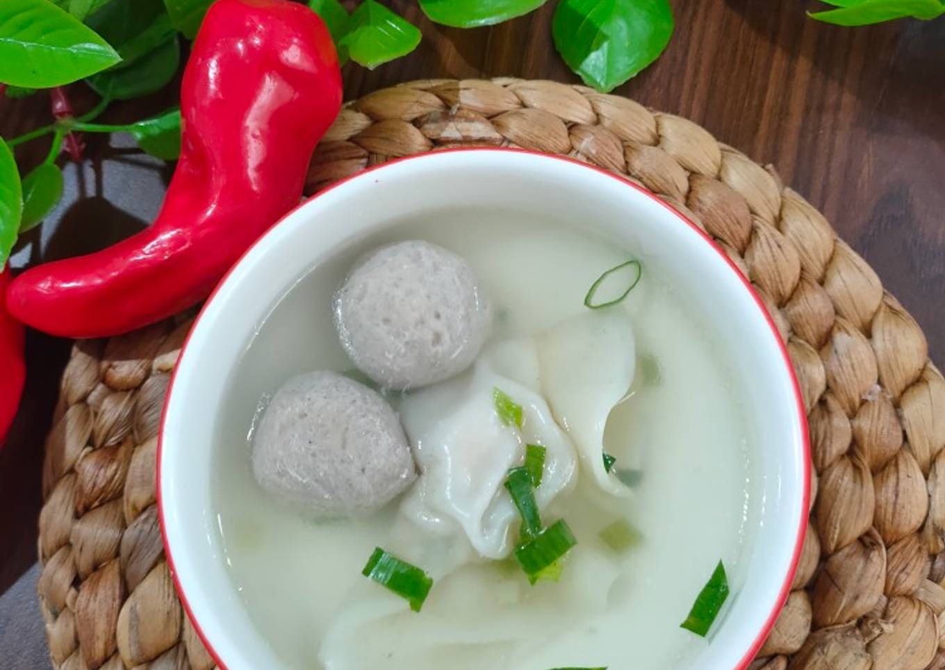 Bakso Pangsit Rebus