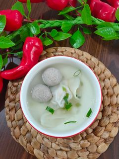 Foto resep Bakso Pangsit Rebus