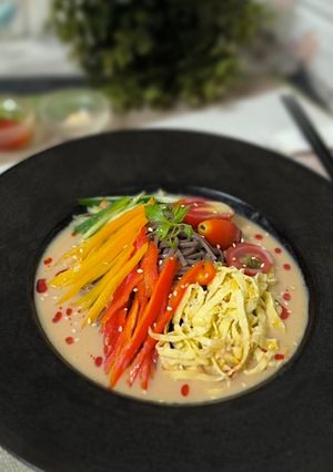 酸辣豆漿蕎麥涼麵 的食譜成品照片