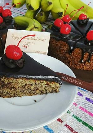 Foto resep Banana Cake Topping Ganache