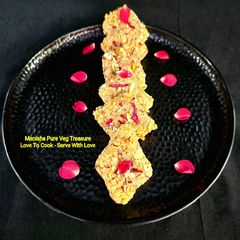 A picture of Rose Kalakand - Rose Milkcake.