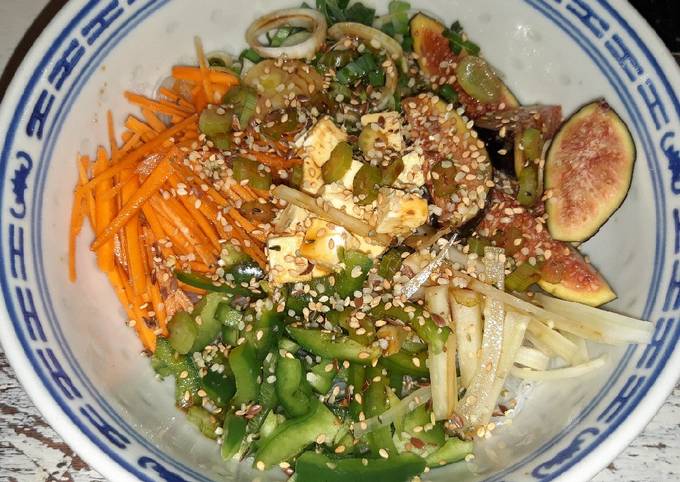 Méthode la plus simple pour Préparer Super Rapide Fait Maison Salade végé et nouille de riz