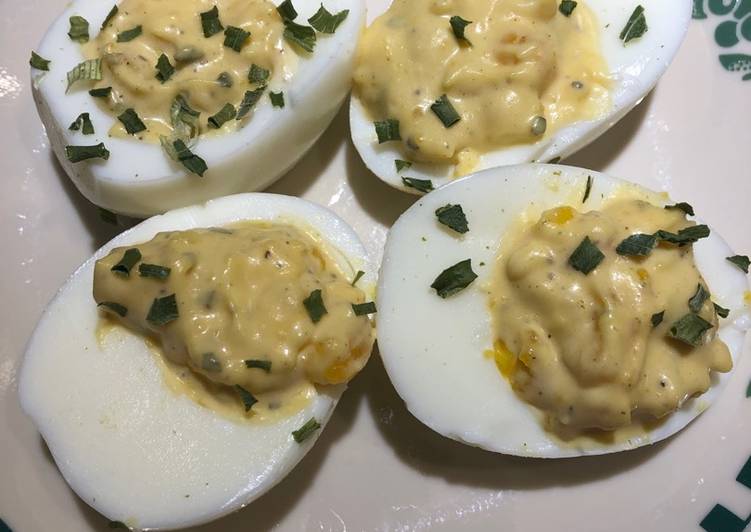 Recipe of Appetizing Easter Ranch Style Deviled Eggs 🐣