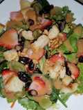 Ensalada de lechuga, espinaca, fresa y uvas 🥬🥕