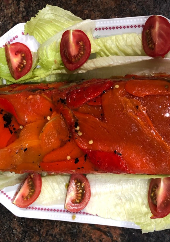 Una foto de Pastel de pimientos y berenjenas asadas
