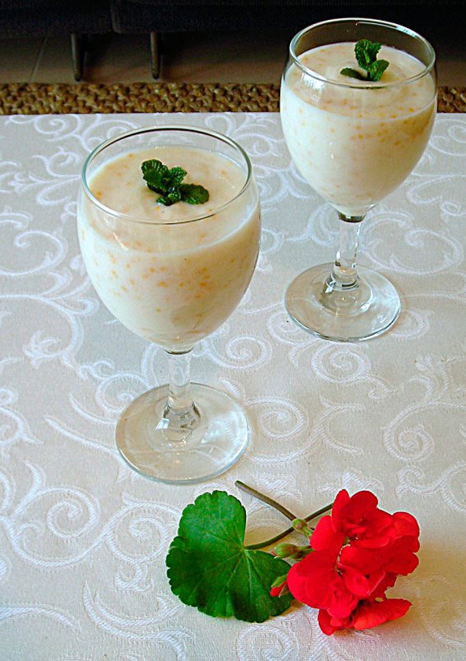 Una foto de Mousse de peras con lecitina granulada