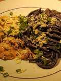 193-Spaghetti al Nero di Seppia ao molho de frutos do mar e Lingue ao molho vegetal