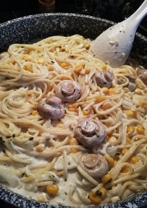 صورة لوصفة 🍝 معكرونة بالفطر 🍄