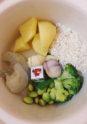 Foto resep MPASI Bayi 7 Bulan“Prawn Porridge with Broccoli”