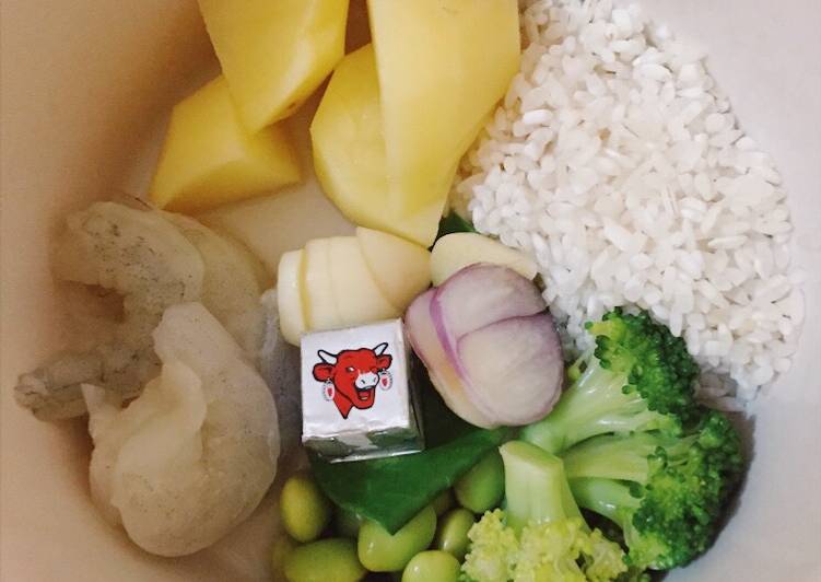 Resep Mpasi Bayi 7 Bulan Prawn Porridge With Broccoli Oleh Madre Cookpad