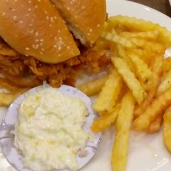 A picture of Crispy chicken Zinger burger.