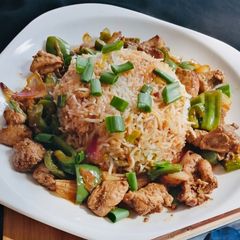 A picture of Dry chicken chilli.