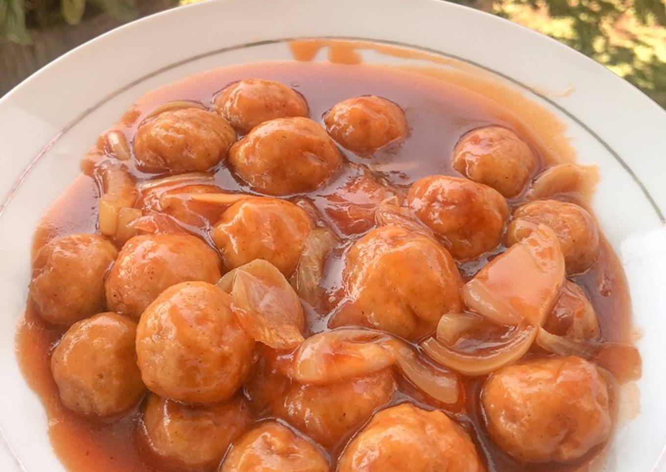 Bola tahu udang saus manis