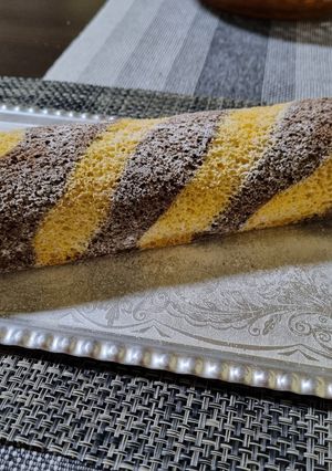 Nutellás zebratekercs recept fotója