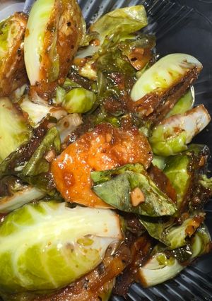 A picture of Saucy Brussel Sprouts.