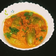 Striped pear gourd or Pointed Gourd(parval) Curry A picture of Striped pear gourd or Pointed Gourd(parval) Curry.