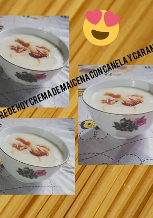 Una foto de Postre: Crema de Maicena con Canela y Caramelo