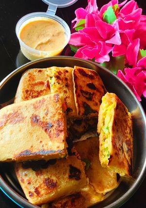 A picture of Sweet corn roti pocket.