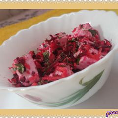 A picture of Beet Carrot Paneer Salad.