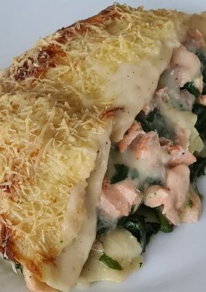 Une photo de Lasagnes saumon épinards