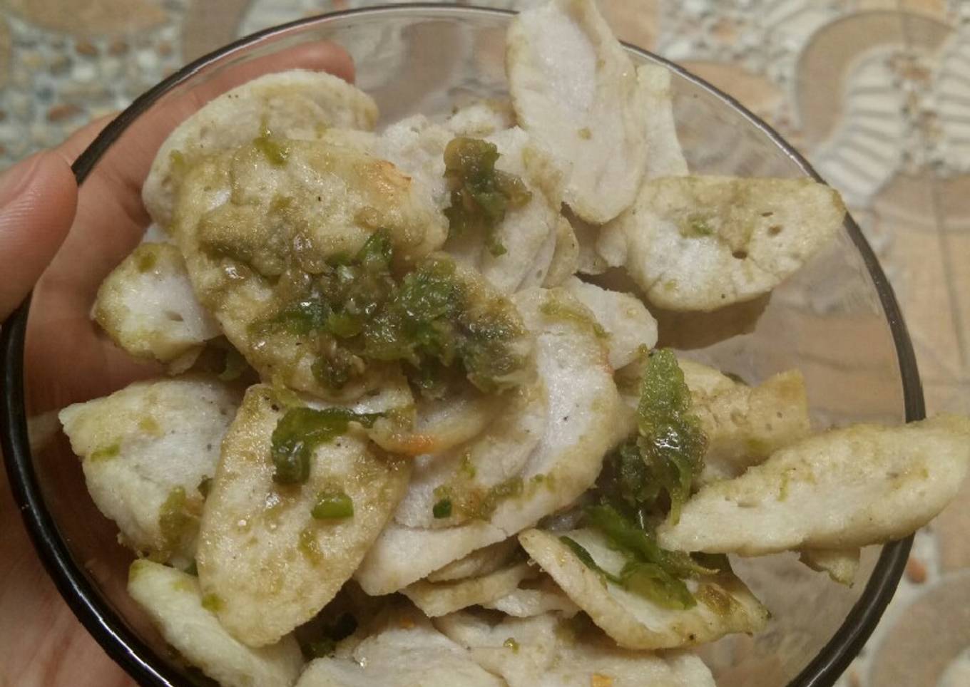 Otak-otak geprek cabe ijo 3 bahan