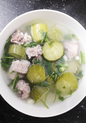 Hình của món Canh dưa leo nấu sườn.