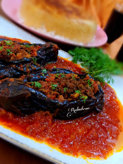 عکسی از دستور بادمجان شکم پر