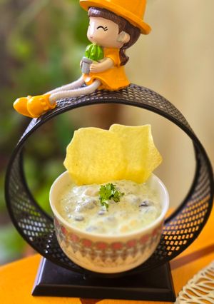 A picture of Black Bean Corn Feta Dip.
