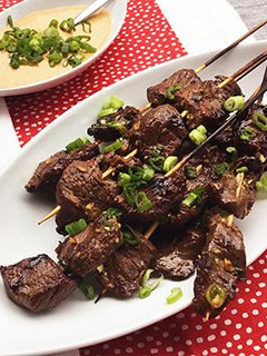 A picture of Grilled Fullblood Wagyu Beef Satay.