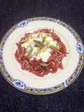 Masa fresca! espaguetis de beterraga con salsa gorgonzola!!
