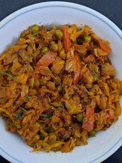 A picture of Cabbage ki sabzi.