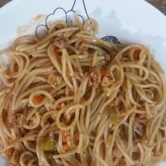 A picture of Spicy Spaghetti.