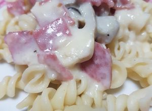 Foto resep Fusili/macaroni carbonara