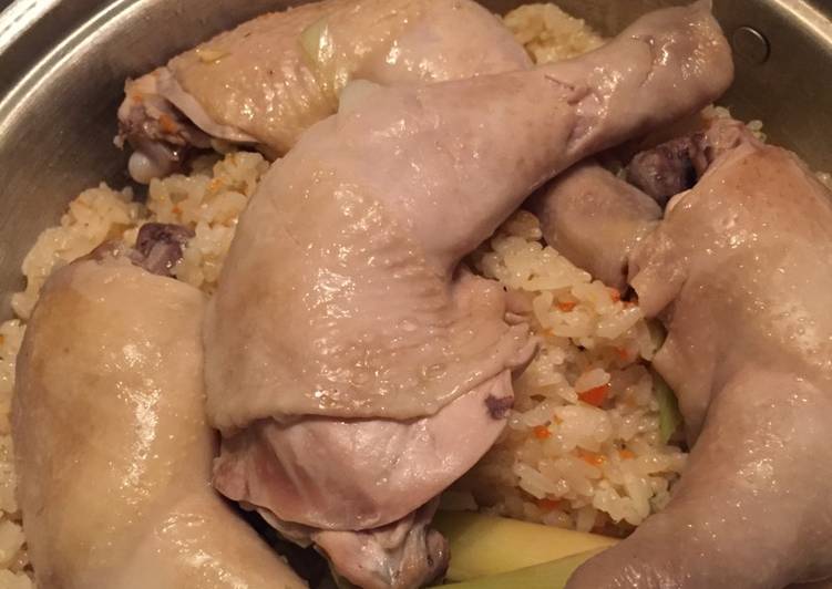 Nasi Hainan Ayam - Kukus (Hainanese Chicken Rice) #Bikinramadanberkesan