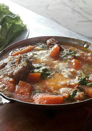 Hình của món Bò né (nấu kiểu gia đình).