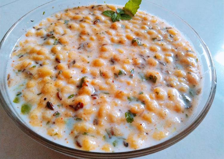 Boondi mint masala raita