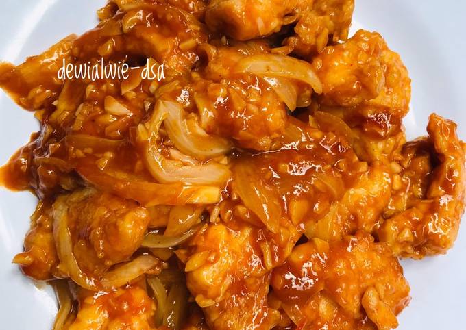 Resep Ayam tepung saus teriyaki Anti Gagal