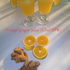 A picture of Orange ginger juice.