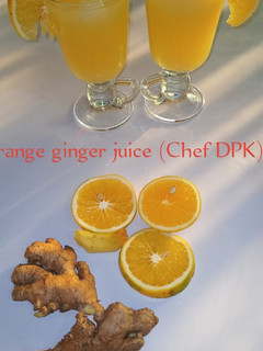 A picture of Orange ginger juice.