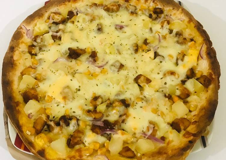 Simple Way to Make Favorite Tortilla cheesy pizza