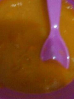Foto resep Mpasi 6m pure wortel + labu siam👇