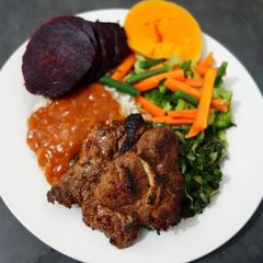 Lamb chops grilled A picture of Lamb chops grilled.