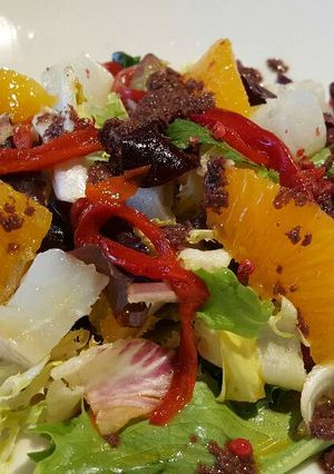 Una foto de Ensalada de bacalao y naranja