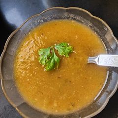 Pumpkin soup A picture of Pumpkin soup.