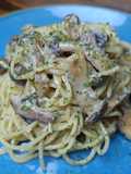 Miso mushroom pasta