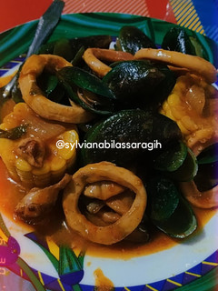 Foto resep Cumi Kerang Hijau Saos Padang