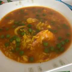 Una foto de Arroz caldoso a mi manera