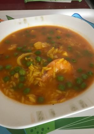Una foto de Arroz caldoso a mi manera